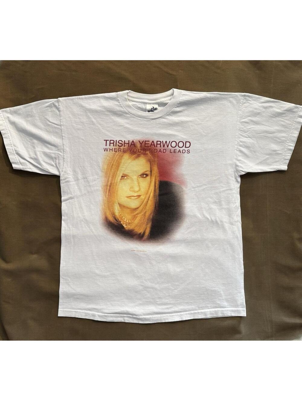 Vintage 90s Trisha Yearwood Where Your Road Leads XL White Cronies T-Shirt